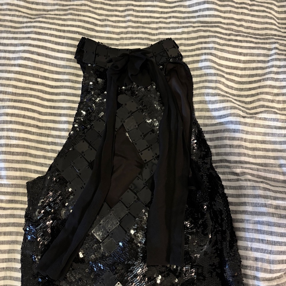 Arden B. Silk and sequin black mini dress - Picture 5 of 9